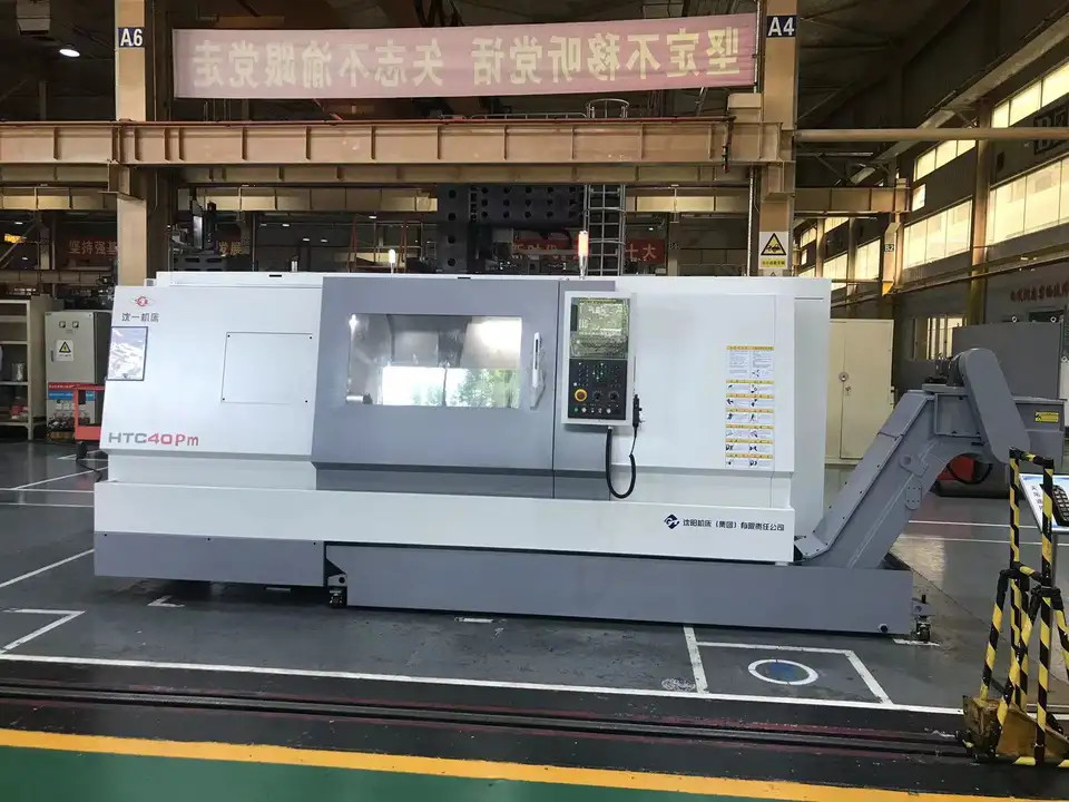 SMTCL CNC Lathe HTC40P Τριχωτό κρεβάτι Lathe CNC Σιδηροτροφικές μηχανές CNC Κέντρο στροφής για χάλυβα
