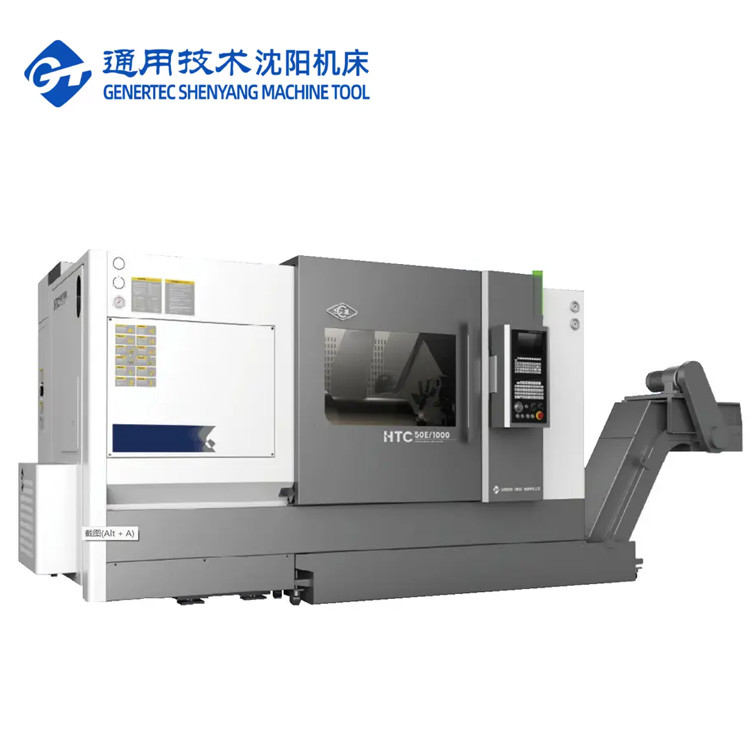 Μεταλλικό πλαγικό κρεβάτι CNC Lathe HTC50E Fanuc Κέντρο στροφής και άλεσης SMTCL CNC Machine