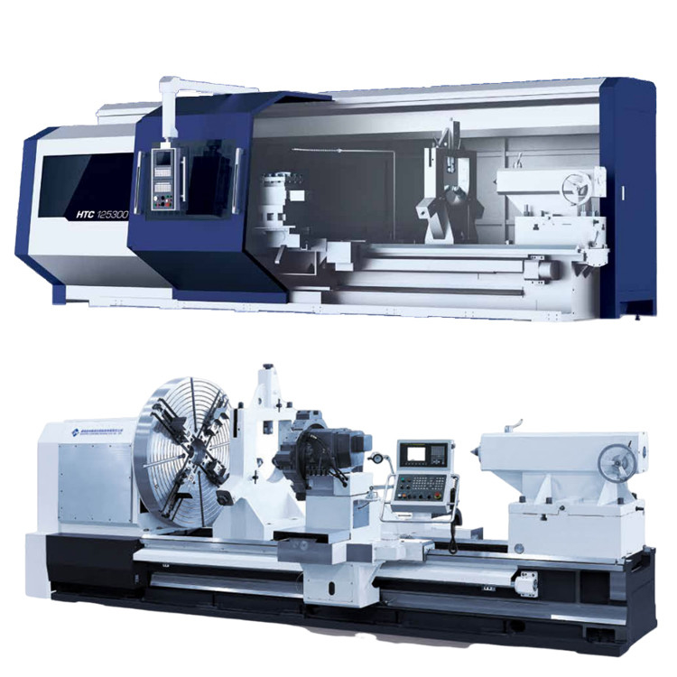 SMTCL βαρύ CNC Στροφή 5000mm HTC125500 οριζόντια επίπεδα κρεβάτι CNC βαρύ στροφή