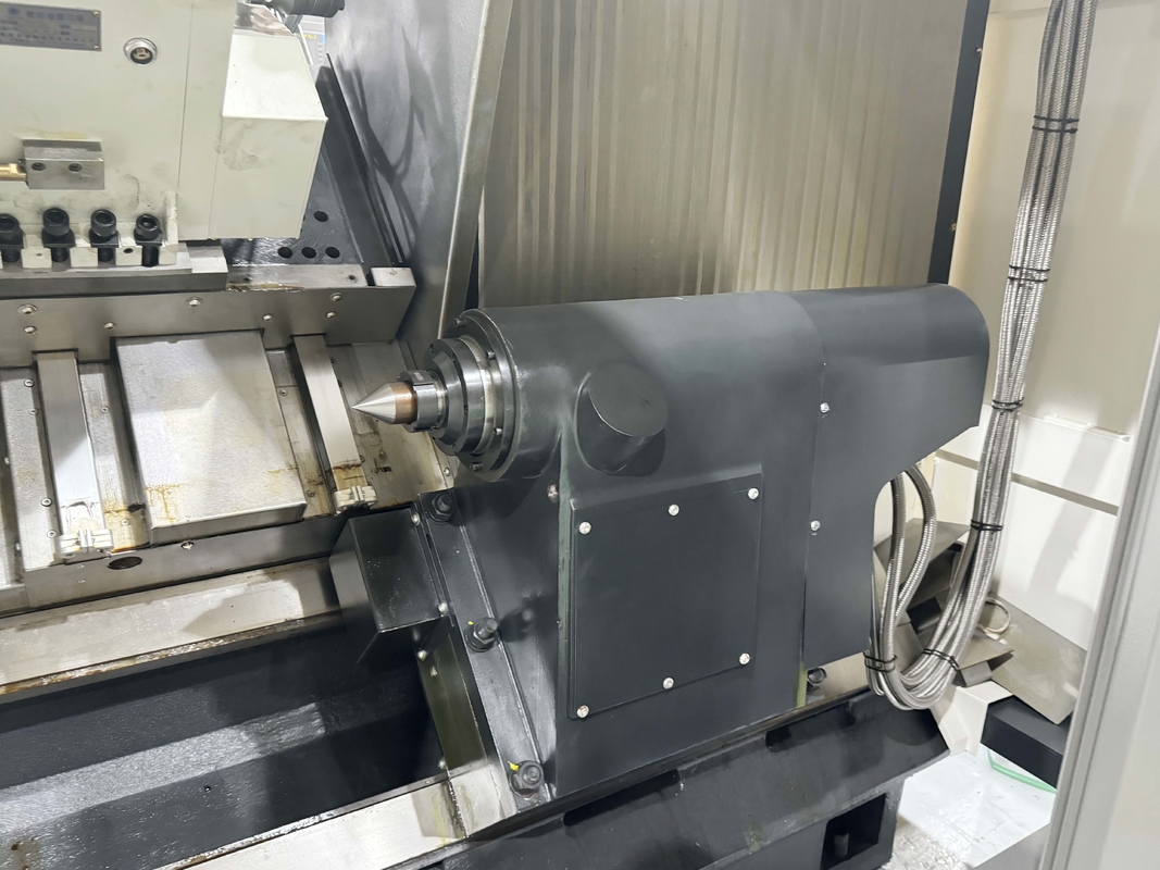 SMTCL CNC Lathe HTC50B Υδραυλικό Tailstock Οριζόντια 12 Σταθμός Servo Πύργος Σκλίση κρεβάτι CNC Lathe για το μέταλλο