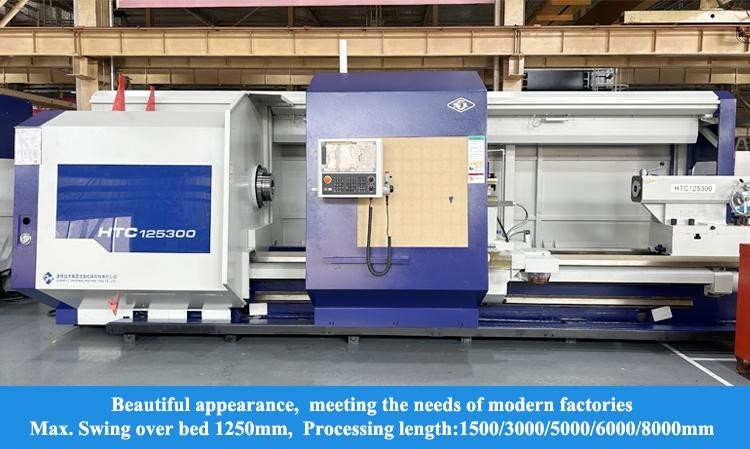 SMTCL βαρύ CNC Στροφή 5000mm HTC125500 οριζόντια επίπεδα κρεβάτι CNC βαρύ στροφή