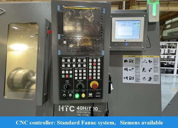 SMTCL Hard Rail CNC Lathe HTC40S Υψηλή ακαμψία Μεγάλη διάσταση A2-8 Ταχύτητα σπινδύλης 4000r / min Στρίφωμα κρεβατιού CNC Lathe