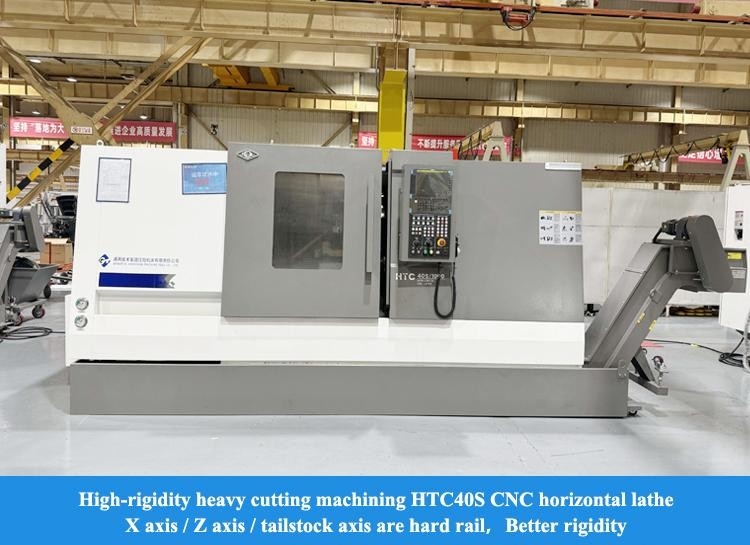 SMTCL Hard Rail CNC Lathe HTC40S Υψηλή ακαμψία Μεγάλη διάσταση A2-8 Ταχύτητα σπινδύλης 4000r / min Στρίφωμα κρεβατιού CNC Lathe