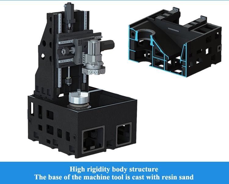 SMTCL Μεγάλο Μεταλλικό Βόρειο Στρογγυλο CNC V8H Max.cutting Height 850mm Fanuc CNC Milling Βόρειο Στρογγυλο