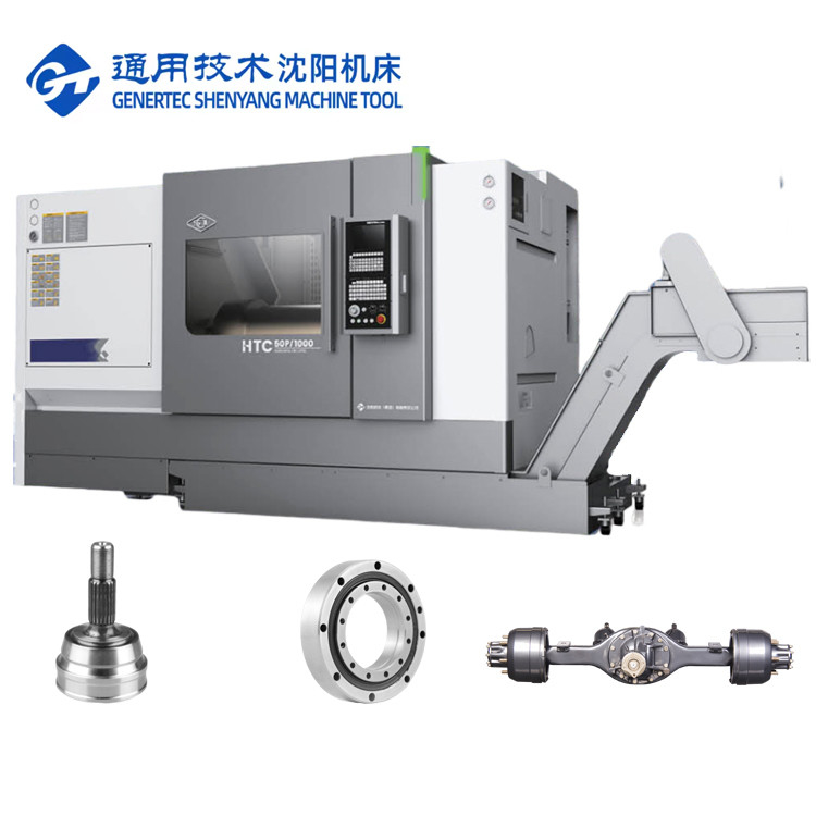 Τριχόπλευρο CNC CNC HTC63Q Μέγιστο μήκος κοπής 3000mm βαρύ κόψιμο σπινδύλα CNC οριζόντιο τερματομηχανή