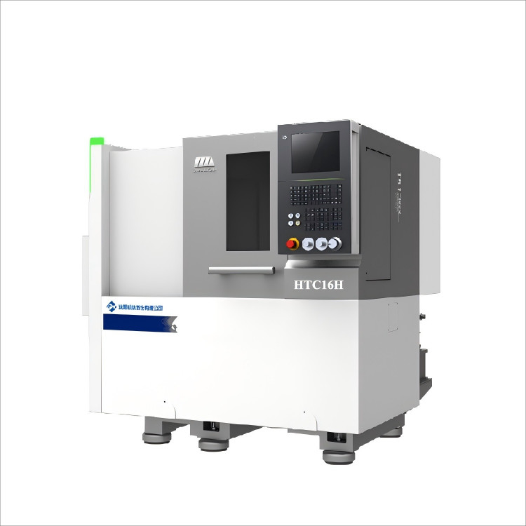 Οικονομικό CNC Lathe HTC16Q Σύστημα GSK Μικρών μεγεθών εξαρτήματα Εργαλεία Servo Tailstock Σκλίνη κρεβατιού CNC Lathe