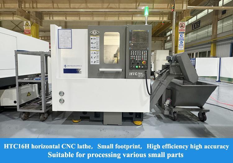 SMTCL Precision CNC Lathe HTC16H Small Size Parts Processing Servo Turret Horizontal Slant Bed CNC Lathe