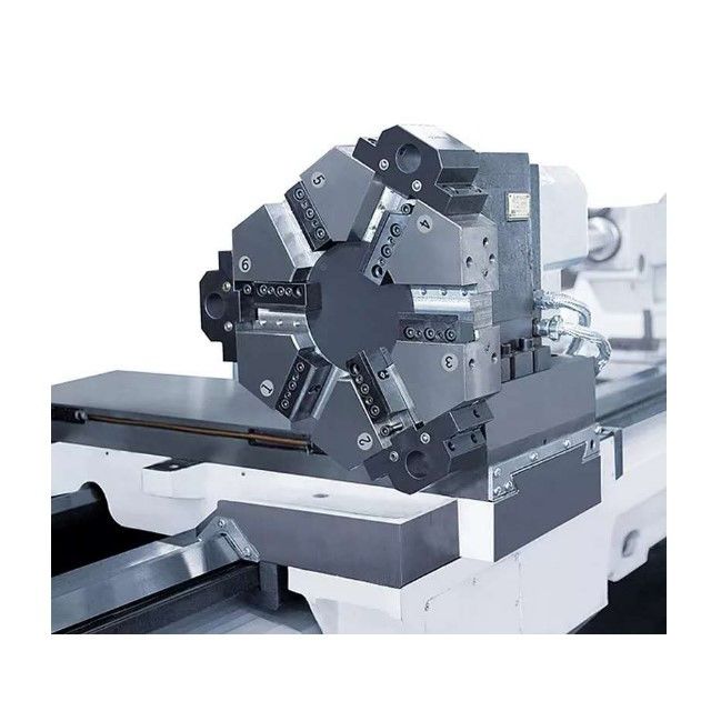 Μηχανή στροφής CNC CAK6385 Σερβοκινητήρας 4 σταθμών Πύργος μεταλλικού στροφείου CNC